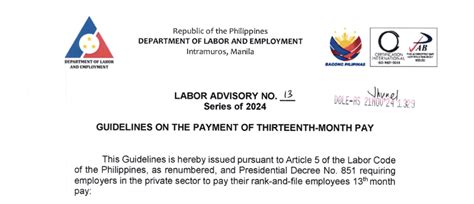 cash advance policy dole|Guidelines on the Payment of Thirteenth Month Pay.